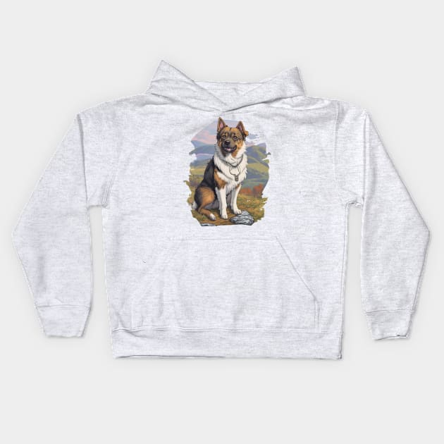 old dog of appalachia  . Kids Hoodie by MeriemBz